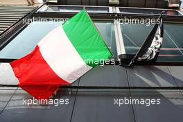 Italian flag in the paddock. 05.09.2013. Formula 1 World Championship, Rd 12, Italian Grand Prix, Monza, Italy, Preparation Day.