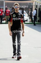 Romain Grosjean (FRA) Lotus F1 Team. 05.09.2013. Formula 1 World Championship, Rd 12, Italian Grand Prix, Monza, Italy, Preparation Day.