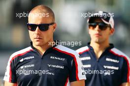 Valtteri Bottas (FIN) Williams and team mate Pastor Maldonado (VEN) Williams. 05.09.2013. Formula 1 World Championship, Rd 12, Italian Grand Prix, Monza, Italy, Preparation Day.