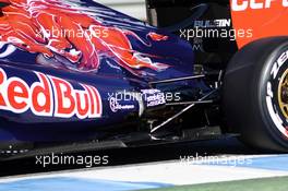 Scuderia Toro Rosso STR8 exhaust and rear suspension. 08.02.2013. Formula One Testing, Day Four, Jerez, Spain.
