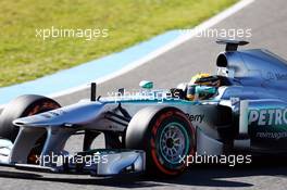 Lewis Hamilton (GBR) Mercedes AMG F1 W04. 08.02.2013. Formula One Testing, Day Four, Jerez, Spain.