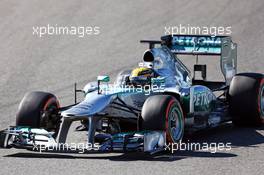 Lewis Hamilton (GBR) Mercedes AMG F1 W04. 08.02.2013. Formula One Testing, Day Four, Jerez, Spain.