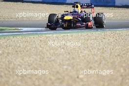 Sebastian Vettel (GER) Red Bull Racing RB9. 08.02.2013. Formula One Testing, Day Four, Jerez, Spain.