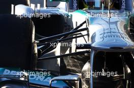 Nico Rosberg (GER) Mercedes AMG F1 W04 front suspension. 07.02.2013. Formula One Testing, Day Three, Jerez, Spain.