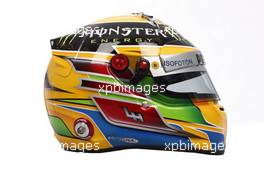 The helmet of Lewis Hamilton (GBR) Mercedes AMG F1. 07.02.2013. Formula One Testing, Day Three, Jerez, Spain.