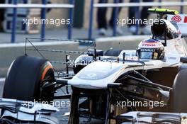 Valtteri Bottas (FIN) Williams FW34 running sensor equipment. 07.02.2013. Formula One Testing, Day Three, Jerez, Spain.