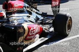 Romain Grosjean (FRA) Lotus F1 E21 rear suspension. 05.02.2013. Formula One Testing, Day One, Jerez, Spain.