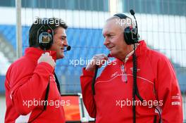 (L to R): Graeme Lowdon (GBR) Marussia F1 Team Chief Executive Officer with John Booth (GBR) Marussia F1 Team Team Principal. 05.02.2013. Formula One Testing, Day One, Jerez, Spain.