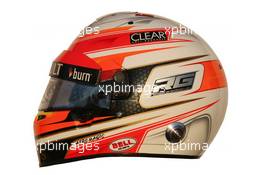 The helmet of Romain Grosjean (FRA) Lotus F1 Team. 05.02.2013. Formula One Testing, Day One, Jerez, Spain.