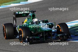 Giedo van der Garde (NLD) Caterham CT03. 05.02.2013. Formula One Testing, Day One, Jerez, Spain.