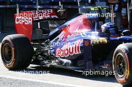 Scuderia Toro Rosso STR8 rear suspension. 05.02.2013. Formula One Testing, Day One, Jerez, Spain.