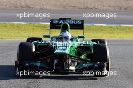 Giedo van der Garde (NLD) Caterham CT03. 05.02.2013. Formula One Testing, Day One, Jerez, Spain.