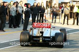 Jenson Button (GBR) McLaren MP4-28 rear wing and rear diffuser detail. 05.02.2013. Formula One Testing, Day One, Jerez, Spain.