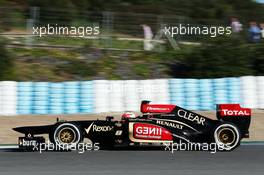 Romain Grosjean (FRA) Lotus F1 E21. 05.02.2013. Formula One Testing, Day One, Jerez, Spain.