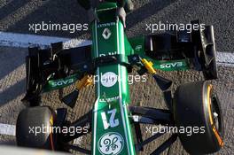 Caterham CT03 nosecone and front wing. 05.02.2013. Formula One Testing, Day One, Jerez, Spain.