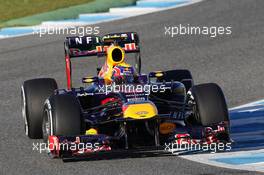 Mark Webber (AUS) Red Bull Racing RB9. 05.02.2013. Formula One Testing, Day One, Jerez, Spain.