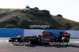 Romain Grosjean (FRA) Lotus F1 E21. 05.02.2013. Formula One Testing, Day One, Jerez, Spain.