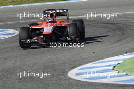 Max Chilton (GBR) Marussia F1 Team MR02. 05.02.2013. Formula One Testing, Day One, Jerez, Spain.
