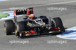 Romain Grosjean (FRA) Lotus F1 E21. 05.02.2013. Formula One Testing, Day One, Jerez, Spain.