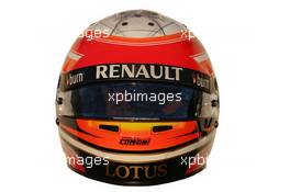 The helmet of Romain Grosjean (FRA) Lotus F1 Team. 05.02.2013. Formula One Testing, Day One, Jerez, Spain.