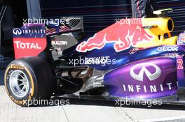 Mark Webber (AUS) Red Bull Racing RB9 rear suspension detail. 05.02.2013. Formula One Testing, Day One, Jerez, Spain.