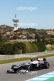 Pastor Maldonado (VEN) Williams FW34. 05.02.2013. Formula One Testing, Day One, Jerez, Spain.