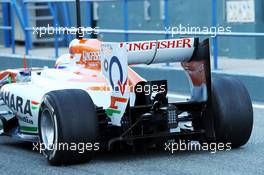 Paul di Resta (GBR) Sahara Force India VJM06 rear diffuser. 05.02.2013. Formula One Testing, Day One, Jerez, Spain.
