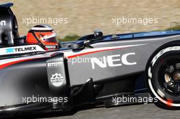 Nico Hulkenberg (GER) Sauber C32. 05.02.2013. Formula One Testing, Day One, Jerez, Spain.