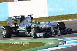 Nico Rosberg (GER) Mercedes AMG F1 W04. 05.02.2013. Formula One Testing, Day One, Jerez, Spain.