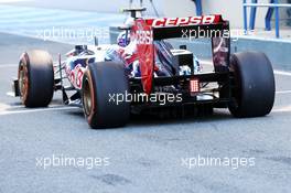Daniel Ricciardo (AUS) Scuderia Toro Rosso STR8 rear diffuser and rear wing. 05.02.2013. Formula One Testing, Day One, Jerez, Spain.