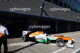 Paul di Resta (GBR) Sahara Force India VJM06 leaves the pits. 05.02.2013. Formula One Testing, Day One, Jerez, Spain.