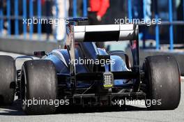Pastor Maldonado (VEN) Williams FW34 rear diffuser. 05.02.2013. Formula One Testing, Day One, Jerez, Spain.