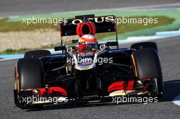 Romain Grosjean (FRA) Lotus F1 E21. 05.02.2013. Formula One Testing, Day One, Jerez, Spain.