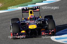 Mark Webber (AUS) Red Bull Racing RB9. 05.02.2013. Formula One Testing, Day One, Jerez, Spain.