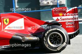Felipe Massa (BRA) Ferrari F138 rear suspension and exhaust. 05.02.2013. Formula One Testing, Day One, Jerez, Spain.