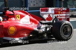 Felipe Massa (BRA) Ferrari F138 rear suspension and exhaust. 05.02.2013. Formula One Testing, Day One, Jerez, Spain.