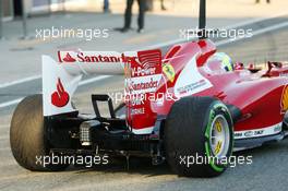 Felipe Massa (BRA) Ferrari F138 rear wing and rear diffuser. 05.02.2013. Formula One Testing, Day One, Jerez, Spain.