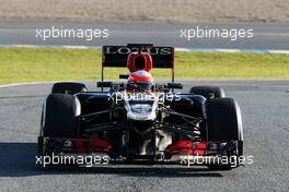 Romain Grosjean (FRA) Lotus F1 E21. 05.02.2013. Formula One Testing, Day One, Jerez, Spain.