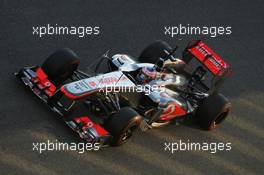 Jenson Button (GBR) McLaren MP4-28. 05.02.2013. Formula One Testing, Day One, Jerez, Spain.