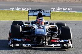 Nico Hulkenberg (GER) Sauber C32. 05.02.2013. Formula One Testing, Day One, Jerez, Spain.