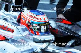 Jenson Button (GBR) McLaren MP4-28. 05.02.2013. Formula One Testing, Day One, Jerez, Spain.