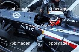 Nico Hulkenberg (GER) Sauber C32. 05.02.2013. Formula One Testing, Day One, Jerez, Spain.