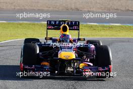 Mark Webber (AUS) Red Bull Racing RB9. 05.02.2013. Formula One Testing, Day One, Jerez, Spain.