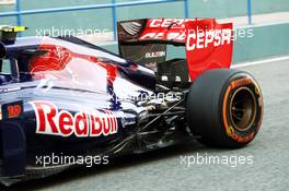 Daniel Ricciardo (AUS) Scuderia Toro Rosso STR8 rear suspension. 05.02.2013. Formula One Testing, Day One, Jerez, Spain.