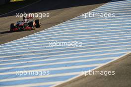 Jenson Button (GBR) McLaren MP4-28. 05.02.2013. Formula One Testing, Day One, Jerez, Spain.