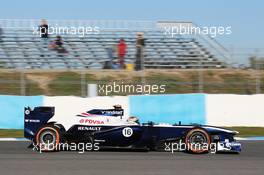 Pastor Maldonado (VEN) Williams FW34. 05.02.2013. Formula One Testing, Day One, Jerez, Spain.