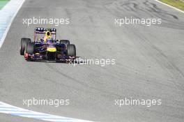 Mark Webber (AUS) Red Bull Racing RB9. 05.02.2013. Formula One Testing, Day One, Jerez, Spain.