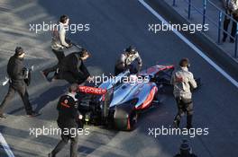 Jenson Button (GBR) McLaren MP4-28. 05.02.2013. Formula One Testing, Day One, Jerez, Spain.