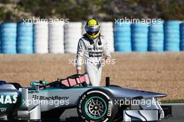 Nico Rosberg (GER) Mercedes AMG F1 W04 stops on the circuit. 05.02.2013. Formula One Testing, Day One, Jerez, Spain.