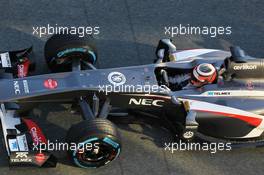 Nico Hulkenberg (GER) Sauber C32. 05.02.2013. Formula One Testing, Day One, Jerez, Spain.